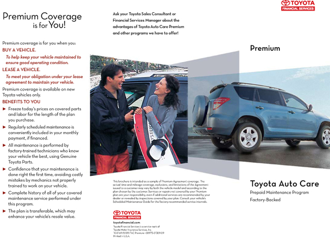 Toyota premium prepaid maintenance